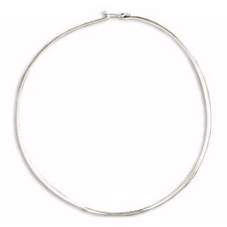 Sterling Silver 16 Inch 2mm Round Collar with Closed Back Forza Jewelry Jewelry