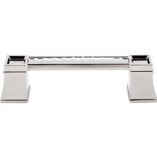 Top Knobs TK187PN Polished Nickel Pulls Great Wall Series 4 inch Center Square Post Handle Pull   Cabinet And Furniture Pulls  