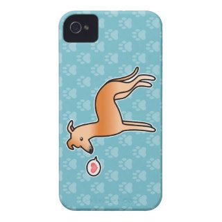 Red Italian Greyhound Love iPhone 4 Cover