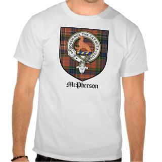 McPherson Clan Crest Badge Tartan T shirt