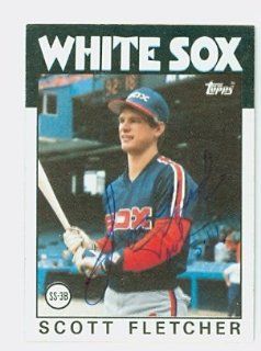 Scott Fletcher AUTO 1986 Topps #187 White Sox Sports Collectibles