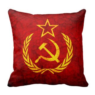 Vintage CCCP flag Throw Pillow