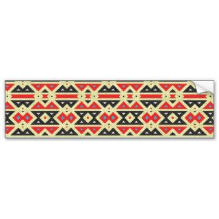 Native American, Aztec Fabric. Tribal Design Of Bumper Stickers