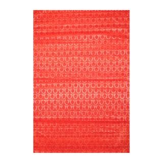 Indo Hand tufted Flat Weave Red/ Rose Kilim Rug (5'6 x 8') 5x8   6x9 Rugs