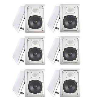 Acoustic Audio IW191 In Wall Speaker 6 Pair Pack 2 Way Home Theater 2400 Watt New IW191 6Pr Electronics