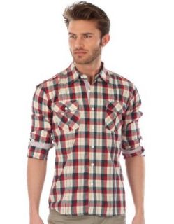 191 Unlimited 'Kraft' Multi Color Plaid Shirt at  Mens Clothing store