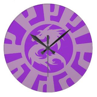 Tribal Tattoo Design Round Wall Clocks