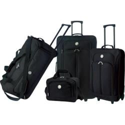 Travelers Club Deluxe 4 Piece Travel Set Black Travelers Club Four piece Sets