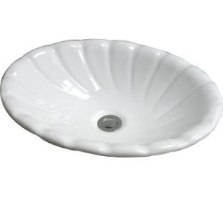 Pegasus Corona Drop in Bathroom Sink in White 4 465WH