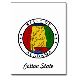 Alabama State Seal and Motto Postcards