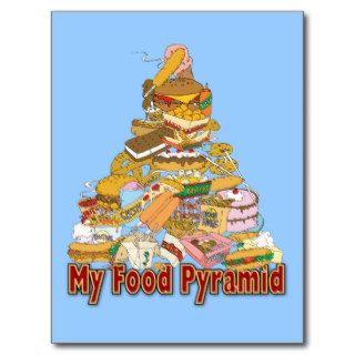 My Food Pyramid ~ Junk Food Snacks Post Card