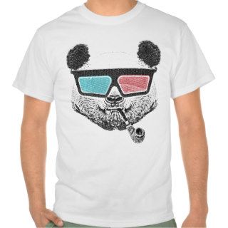 Vintage panda 3 D glasses Shirts