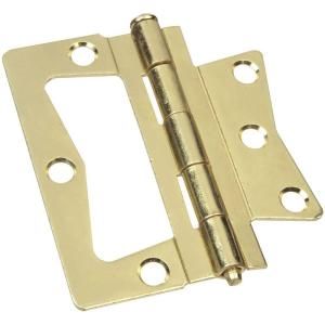 Stanley National Hardware 3 1/2 in. Bright Brass Non Mortise Hinge CD815 3.5 NON MRTS US3