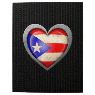 Puerto Rican Heart Flag Steel Mesh Effect Puzzles