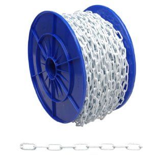Campbell 0714087 Hobby/Craft Decorator Chain on Reel, Dimpled White Finish, #40 Trade, 0.079" Diameter, 197' Length, 12 lbs Load Capacity Pulling And Lifting Chains