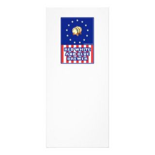 Red White And Blue Wine Brewer Rack Card Design