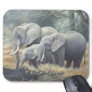 "Elephant Family" Mousemat Mouse Pad