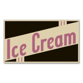 retro ice cream business card template