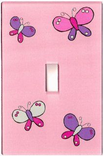 Artitude by HomePlates BTFLY ST Butterflies Acrylic Switchplate with No Visible Screws, Made in USA   Switch Plates  