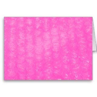 Pink Plastic Bubble Wrap Greeting Card