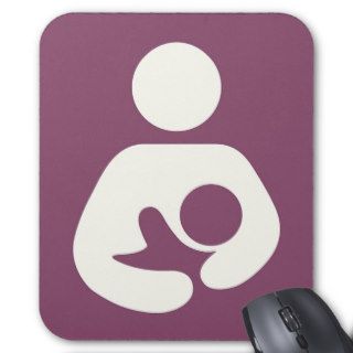 Breastfeeding Icon   Mauve Mouse Pads
