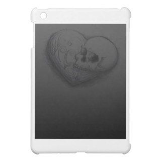 Forever Love Skull Heart Tattoo Design iPad Mini Covers