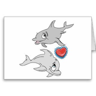 Dolphin Valentine's Day Card