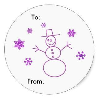 Snowman Tags Stickers