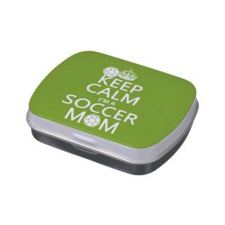 Keep Calm I'm a Soccer Mom (in any color) Jelly Belly Candy Tins