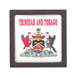 Trinidad and Tobago Coat Of Arms Designs Premium Jewelry Box