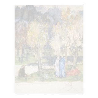 Sacred Grove by Pierre Puvis de Chavannes Custom Letterhead