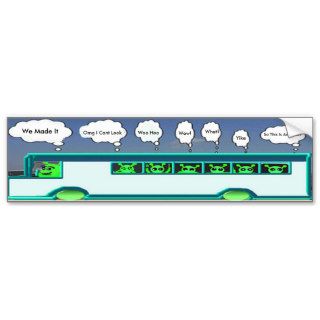 Alien Bus Bumper Sticker