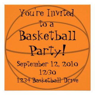 Basketball Ball Sport Athlete Player Fan Party Custom Announcement