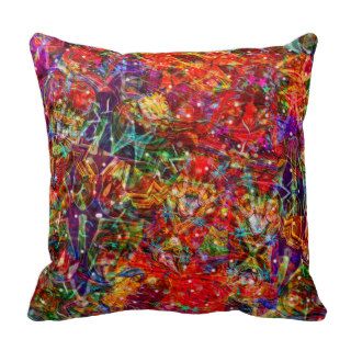 Colorful Abstract Art Throw Pillow