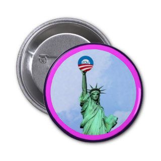 Lady Liberty Obama 2012 Pin