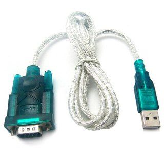 Generic USB to RS232 Serial 9 Pin Cable Adapter for PDA PC GPS Color Blue Electronics