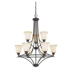 Designers Fountain Montreal 9 Light Hanging Oil Rubbed Bronze Chandelier HC0358