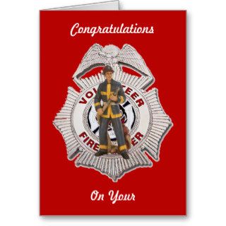 Volunteer Firefighter Custom Retirement Card