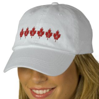 Canada Maple leaf Canadian flag color Cap Embroidered Baseball Caps