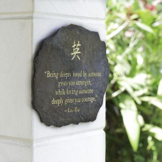 'Being Deeply Loved by Someone' Engraved Volcanic Quote Slate (Indonesia) Accent Pieces