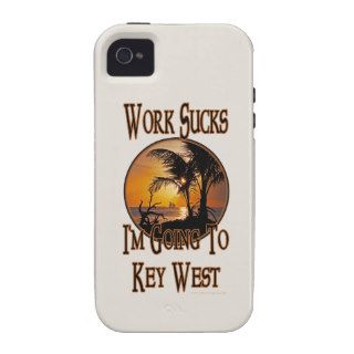 Funny Travel Im Going To Key West Work Sucks Sun iPhone 4 Covers