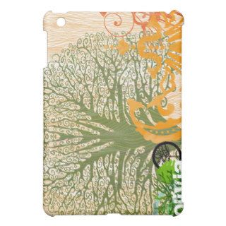 Tree Swirl Grunge Damask iPad Cover