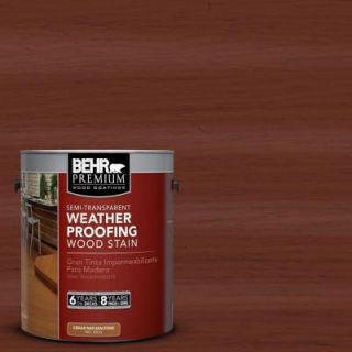 BEHR Premium 1 gal. #ST 118 Terra Cotta Semi Transparent Weatherproofing Wood Stain 507701