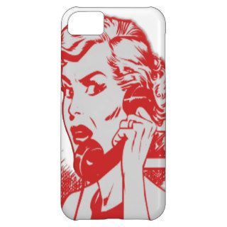 Vintage Woman having a phone call in red iPhone 5C Covers