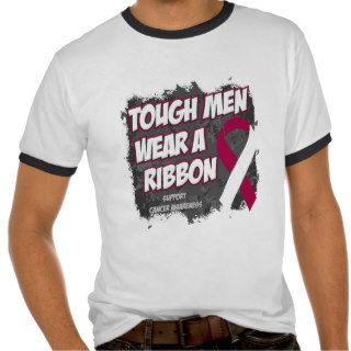 Throat Cancer Tough Men Wear A Ribbon T shirts