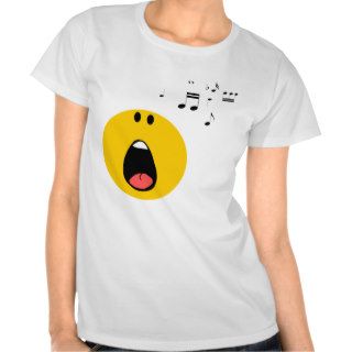 Smiley singing his little heart out tee shirt