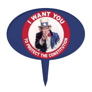 Vintage Uncle Sam I WANT YOU   Constitution Cake Topper