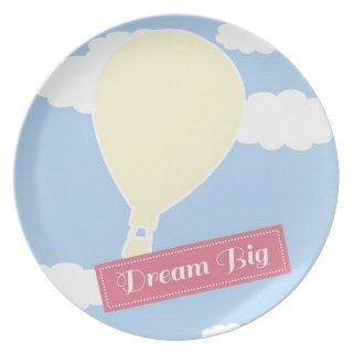 "Dream Big" Balloon Dinner Plate
