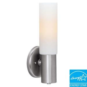 Illumine 1 Light Brushed Steel Wall Sconce with Opal Glass CLI CE 0435 7 56