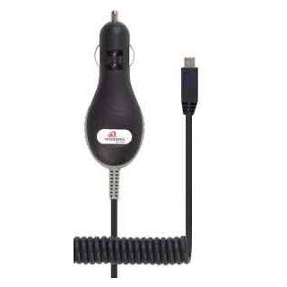 Wireless Solutions Slim Line MicroUSB Car Charger for Blackberry 8220 8230 8900 9530 Strom 9630 Tour Palm Pre LG VX8575 Motorola CLIQ Droid A855 and more Electronics